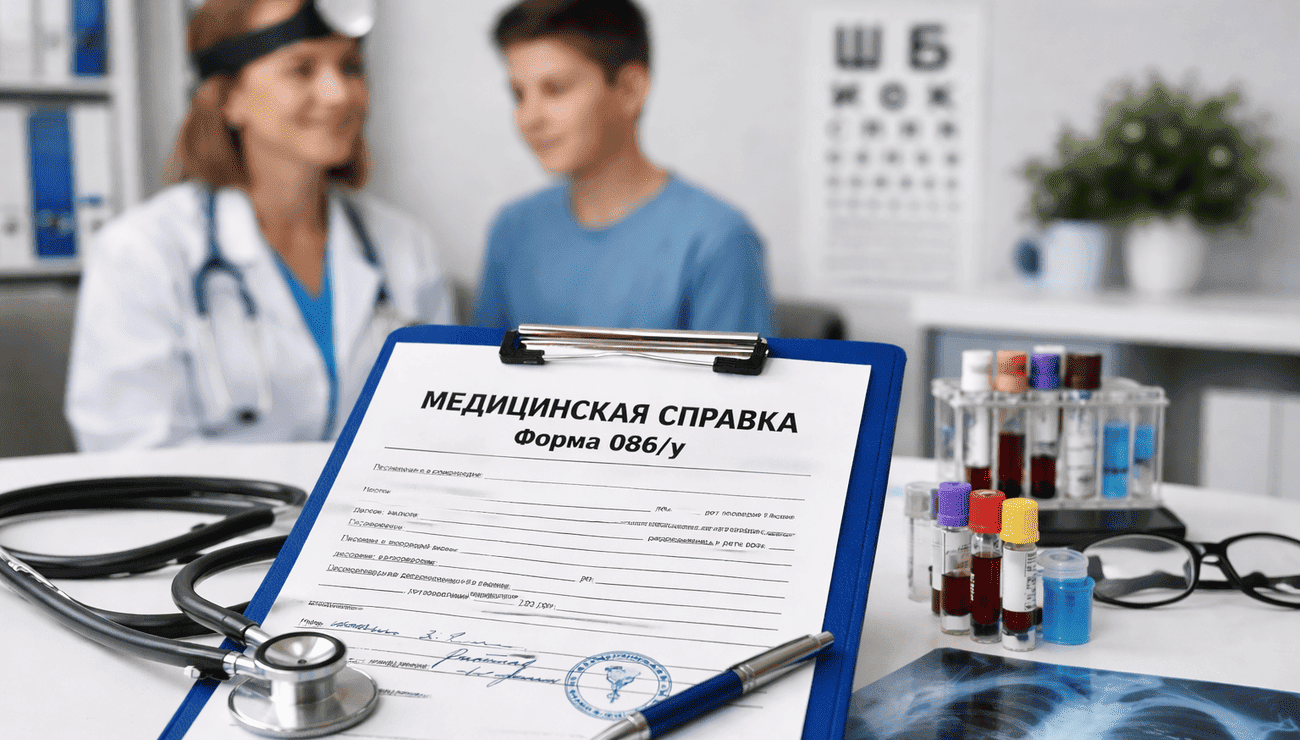 Справка для учебы 086/У